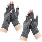 Beste Reuma Handschoenen LXMY 2 paar artritishandschoenen, compressiehandschoenen, bieden warmte en compressie om genezing te bevorderen, vingerloos ontwerp, verlichten pijn van reumatoïde artritis en carpaal tunnel (M)