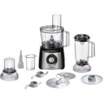 Beste keukenmachine voor zwaar deeg Bosch MultiTalent 3 Foodprocessor, MCM3201B, MultiLevel6 mes, SmartStorage, mixeropzetstuk, 800 Watt, 30 functies, zwart