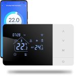 Beste slimme thermostaat Wifi-thermostaat met 2-drading, Tuya-besturing, dagelijks programmeerbaar, Google- en Alexa-spraakcompatibiliteit, W506 3A, voor 503 boxen